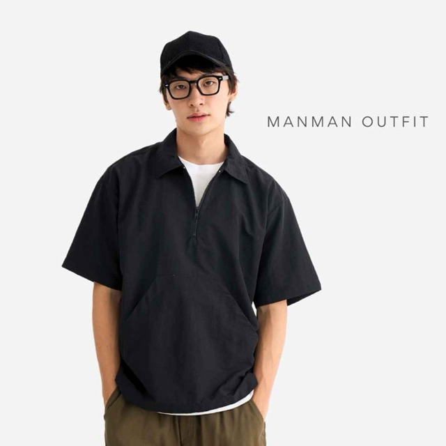 MANMAN OUTFIT - Kaze Nylon Zip-up shirt | Shopee Thailand