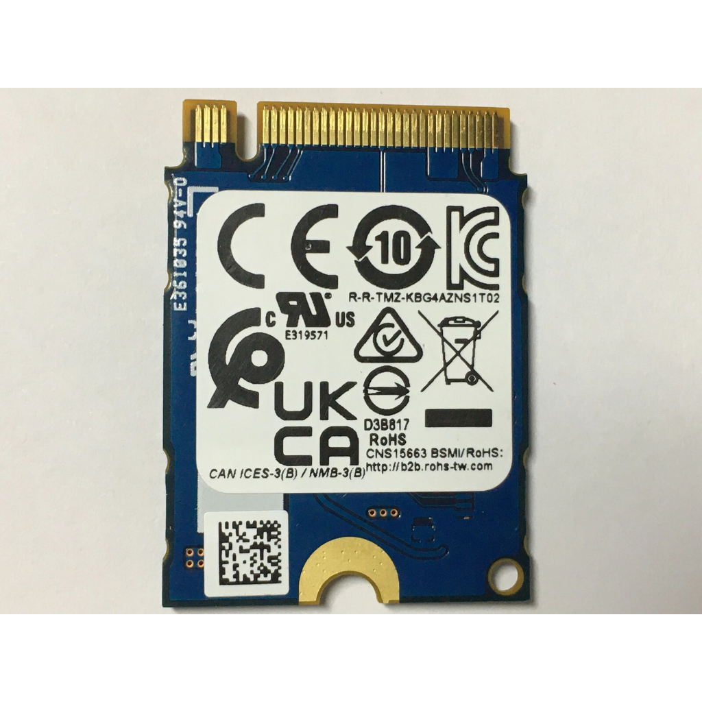 สำหรับเครื่องเล็ก M.2 512GB KIOXIA SSD 512GB 2230 PCIe Gen3.0 x4