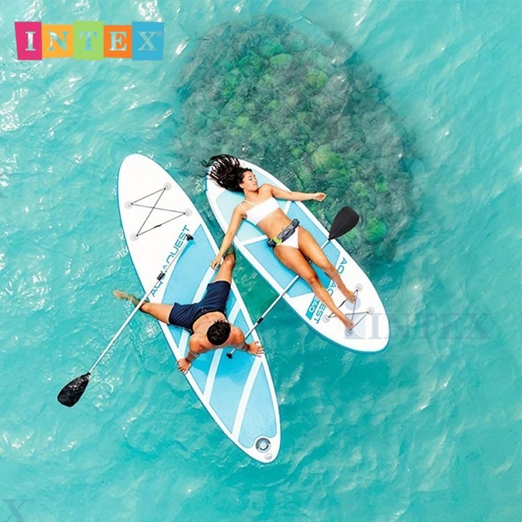 INTEX กระดานโต้คลื่น เซิร์ฟบอร์ดน้ำ ซับบอร์ดยืนพาย surfboard AquaQuest ...