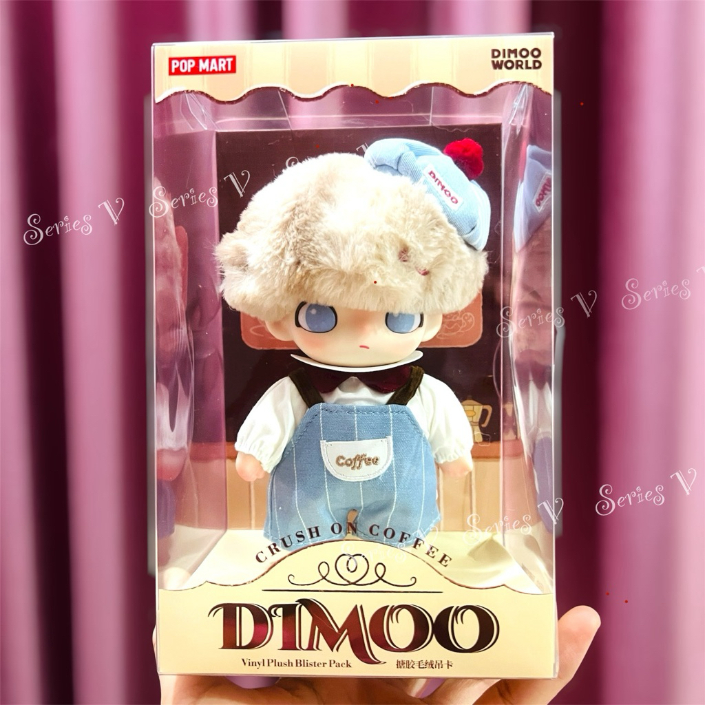 📍พร้อมส่ง💯% POP MART DIMOO Crush on Coffee Series-Vinyl Plush Blister ...