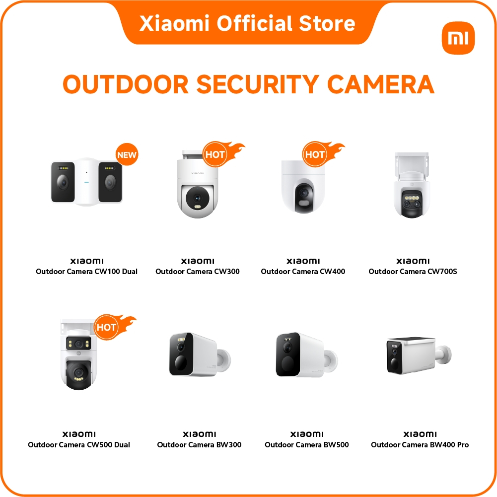 Xiaomi Outdoor Camera CW100 Dual/CW400/CW300/CW700S/CW500 Dual/BW300/BW500/BW400 Pro กล้องวงจรปิด IP66 ควบคุมผ่านแอป