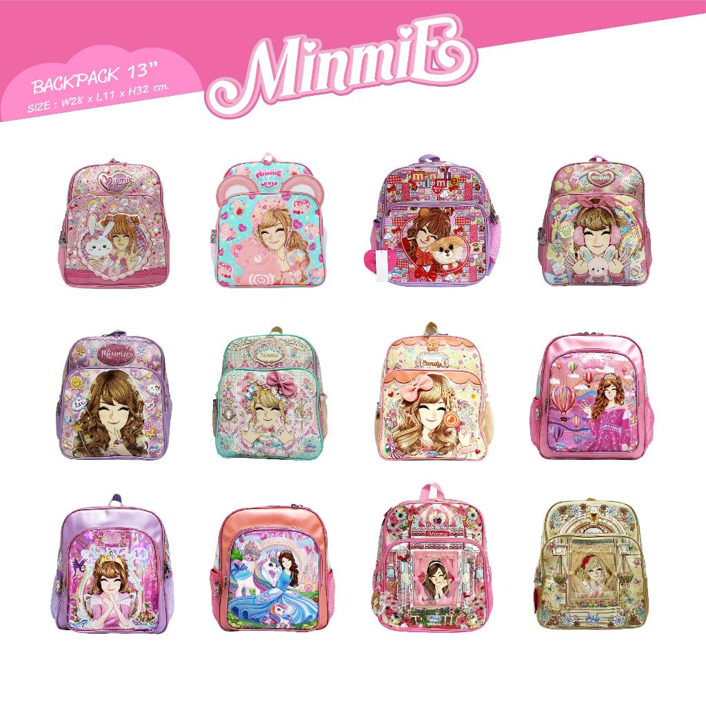 Minmie กระเป๋าเป้เด็กผู้หญิง 13 นิ้ว เด็กประถม สําหรับเด็กประถม เด็ก ...