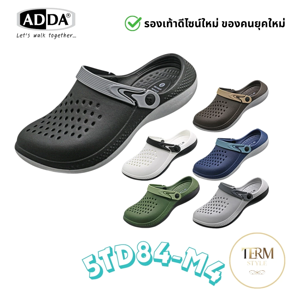 ADDA 5TD84-M4 รองเท้าหัวโตผู้ชาย 2Density พื้นนุ่ม ทรงสปอร์ต ลุยน้ำได้ ของแท้
