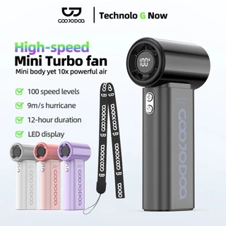 โปรโมชั่น Flash Sale : GOOJODOQ Gfs007 พัดลมพกพา 4000mah พัดลม Type C พร้อมจอแสดงผล พัดลมไอเย็น 100 ระดับ พัดลมมือถือ