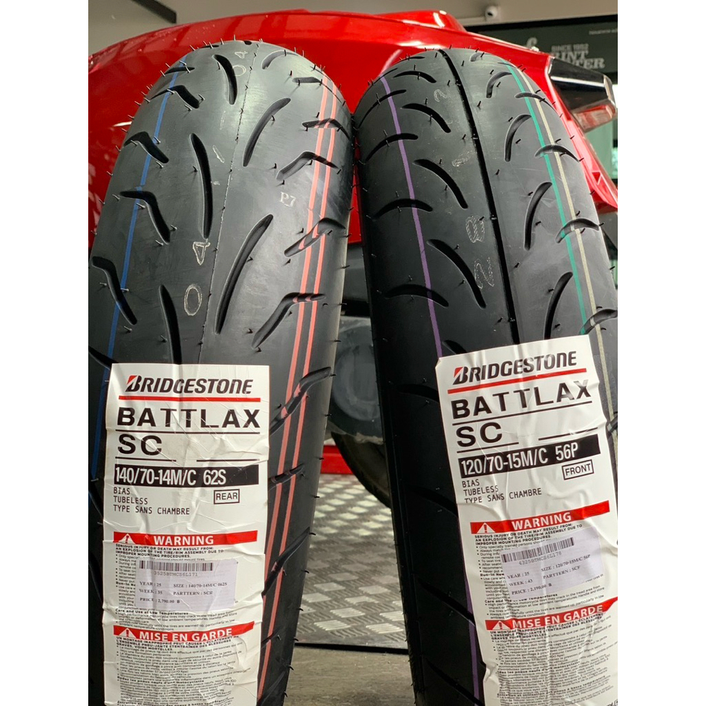 [Bridgestone] ยาง Bridgestone Battlax SC สำหรับ Forza,Xmax (ยางปี 25 ...