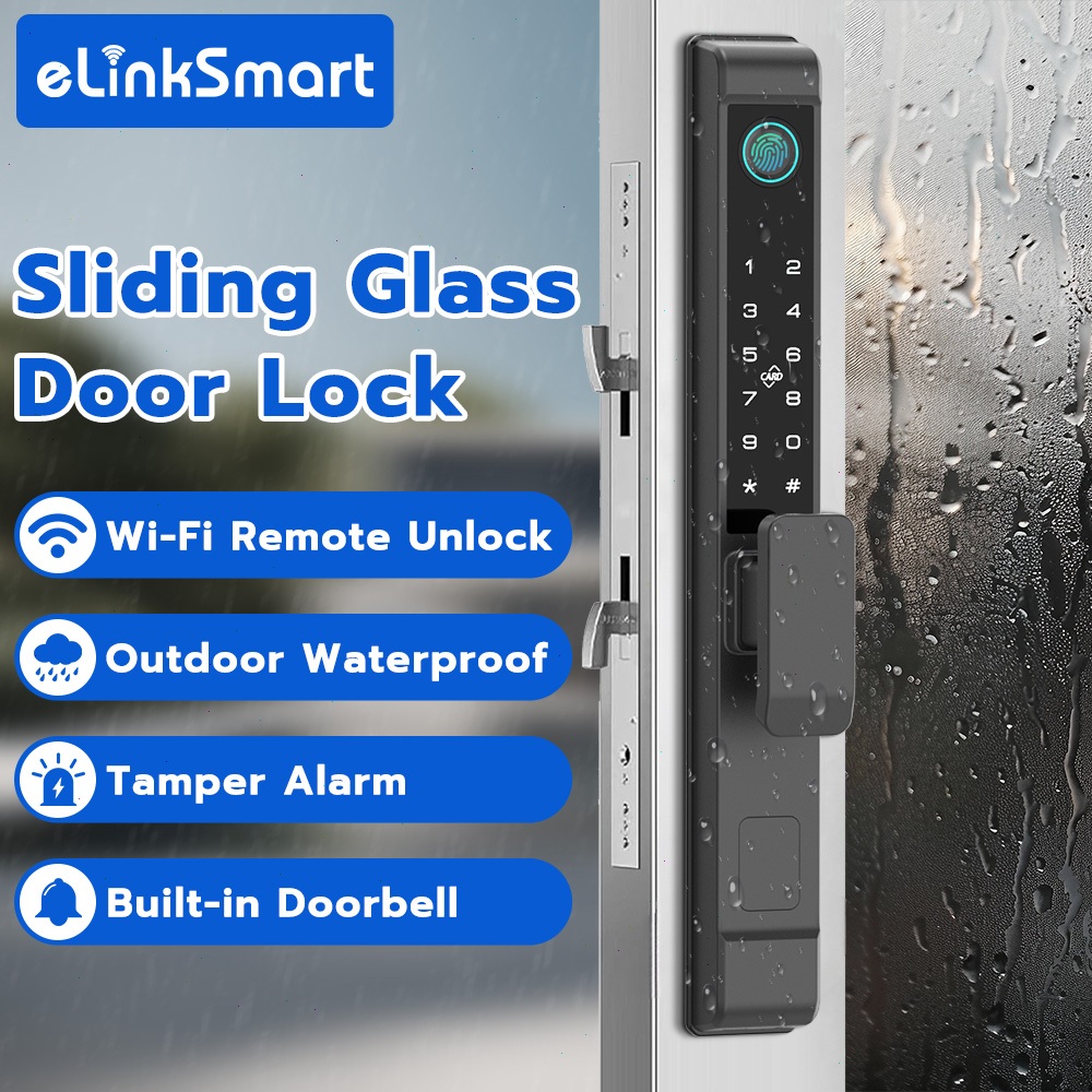 [Lowest] Sliding Glass Door Lock, Smart Fingerprint Code Keypad RFID ...