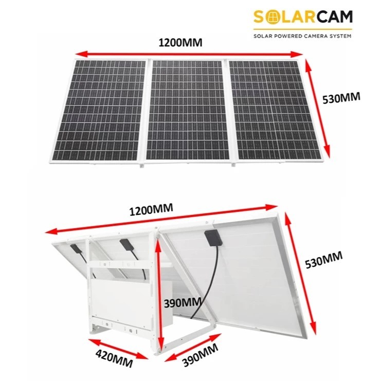 SOLAR CAM แผงโซล่าเซลล์+แบตเตอรี่ สำหรับกล้องวงจรปิด CCTV เร้าเตอร์ 4G ...