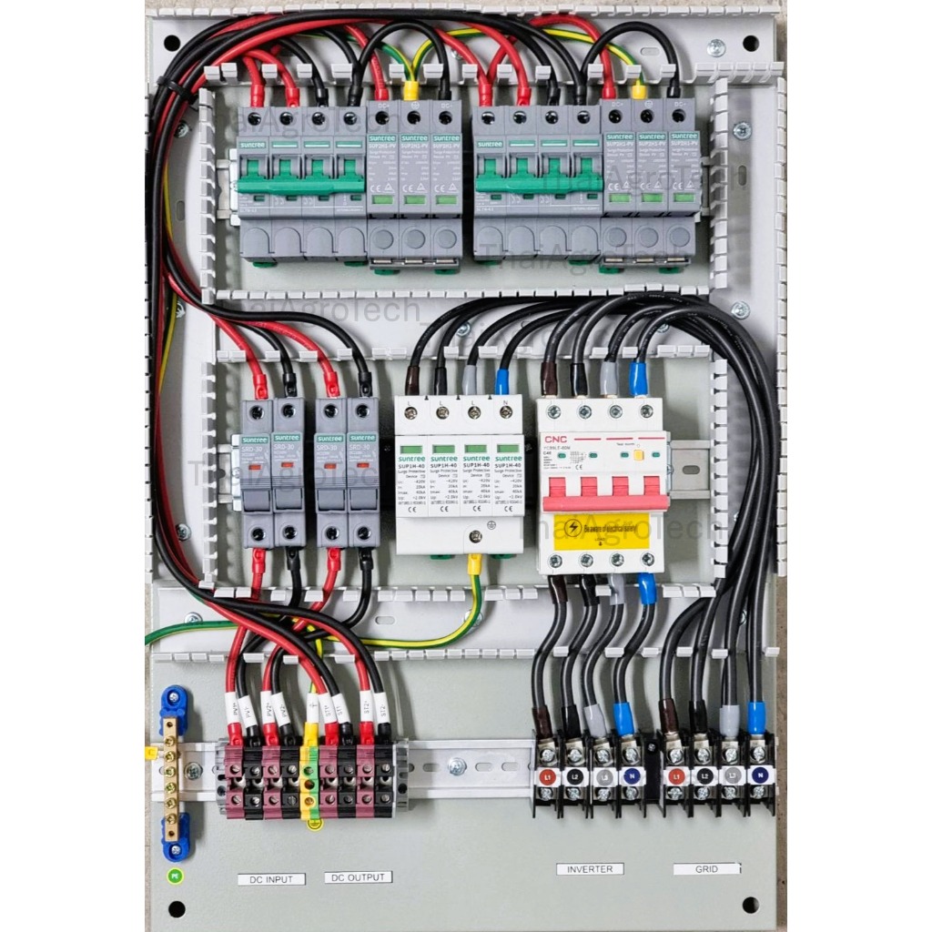 AC-DC combiner box 2string DC 1000V (SUNTREE), MCB RCBO 4P InA100mA ...