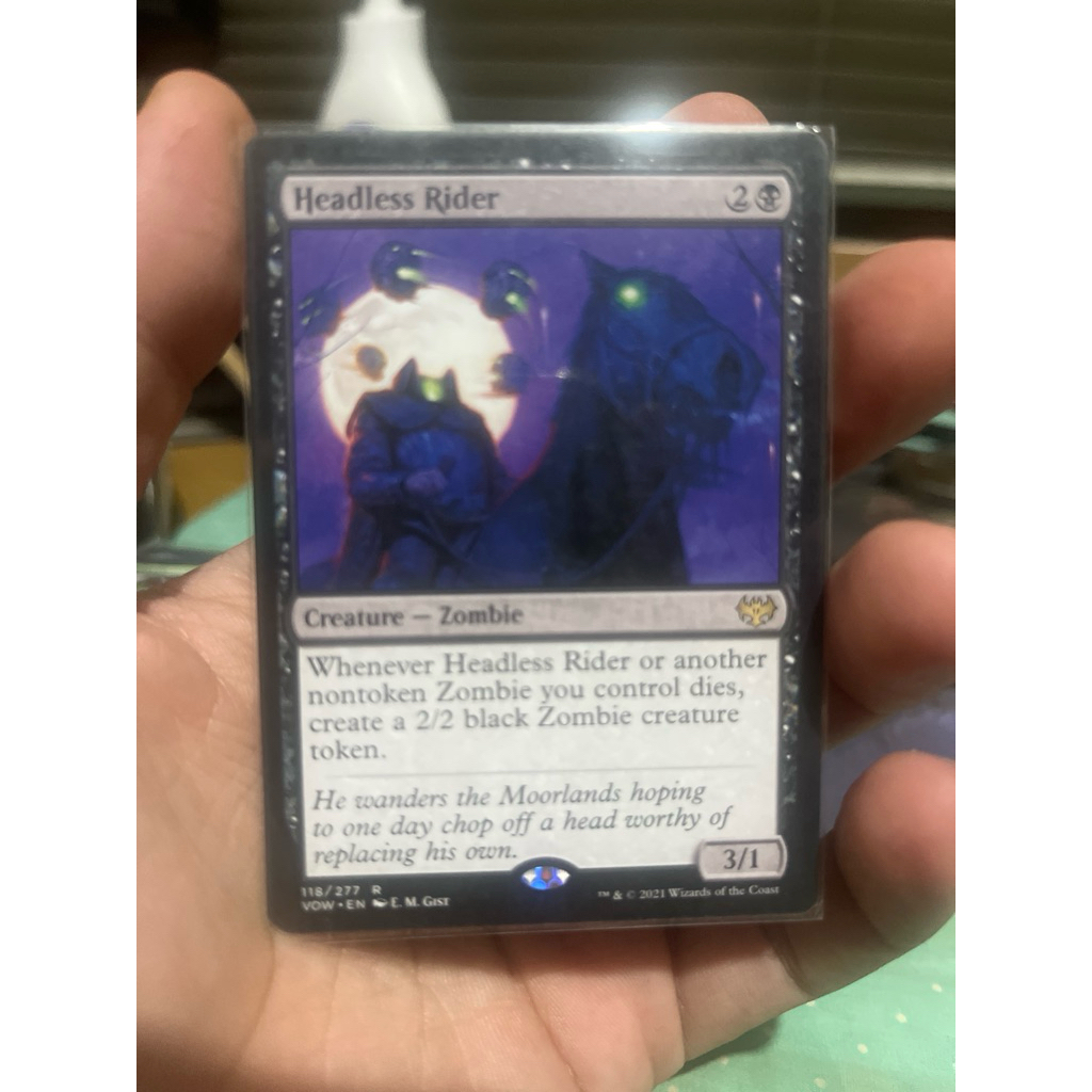 การ์ด MTG Headless Rider Black Magic the Gathering EDH รุ่น VOW สภาพ Ex ...