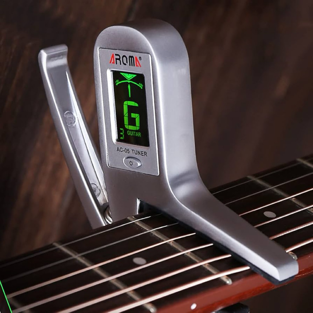 Capo Tuner Aroma Aroma คาโป้กีตาร์ + เครื่องตั้งสายกีตาร์ 2in1 รุ่น AC ...