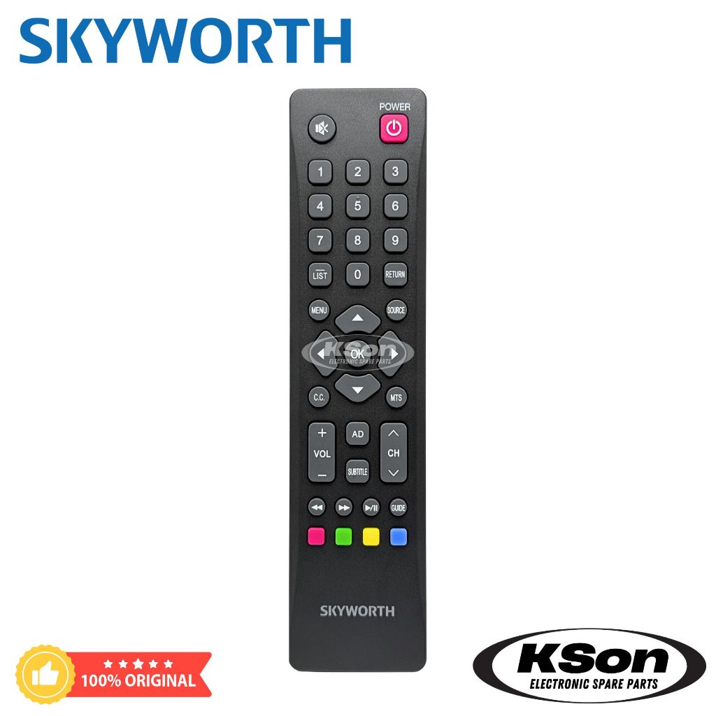 รีโมททีวี สกายเวิร์ท อะไหล่ทีวี ของแท้ Original Skyworth TV Remote ...