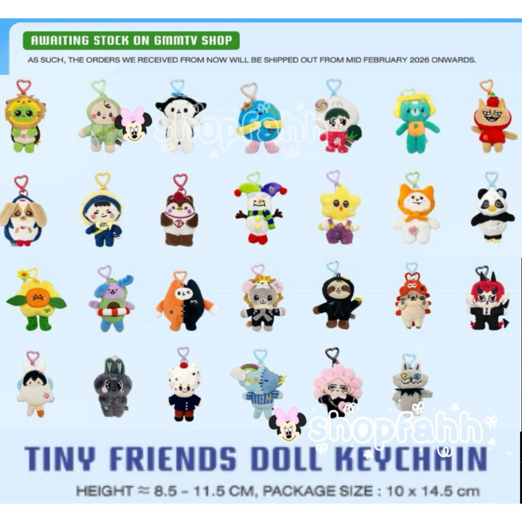 GMMTV TINY FRIENDS DOLL KEYCHAIN polcasa any Lykyou TOMAFOX