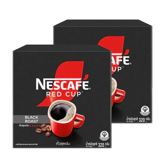โปรโมชั่น Flash Sale : NESCAFE Red Cup Black Roast เนสกาแฟ เรดคัพ กาแฟสำเร็จรูป แบล็คโรสต์ 320g. 2กล่อง