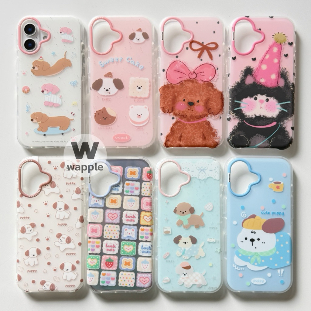 wapple-Case เคสการ์ตูนผิวด้าน ขอบนิ่มหลังแข็งสำหรับรุ่นiPhone13-17 ...