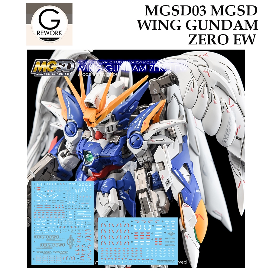 ดีคอลน้ำ [G Rework] MGSD03 MGSD WING GUNDAM ZERO EW GUNDAM WATER SLIDE ...