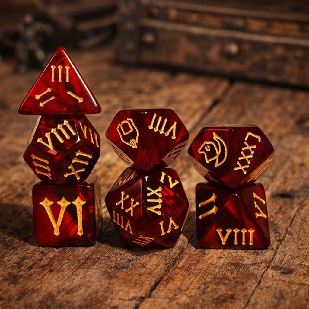 The ElderRune 3 Color Dice Set of 7 | ลูกเต๋า Dice For DnD D&D MTG RPG ...