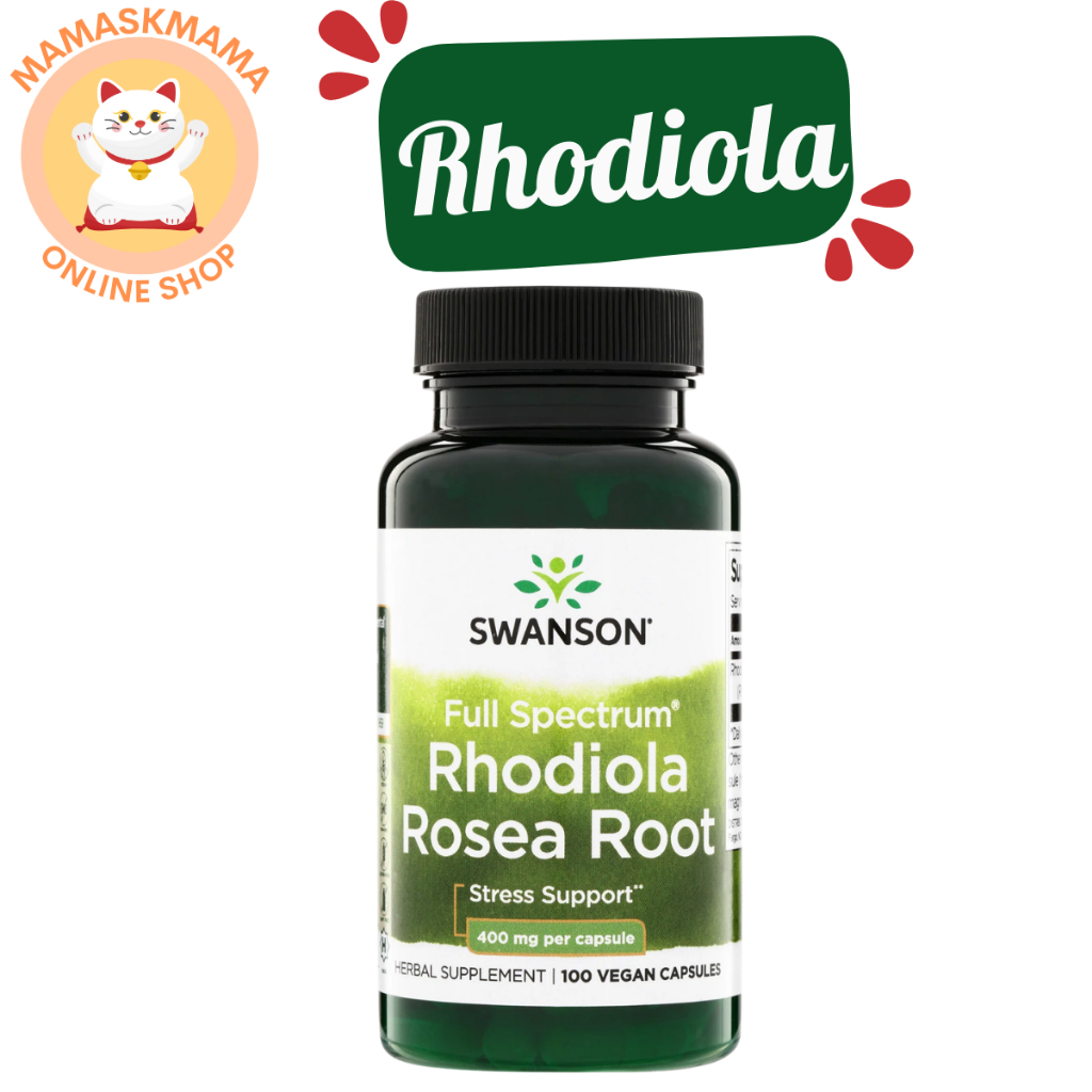 โรดิโอลา Full Spectrum® Rhodiola Rosea Root 400 mg 100 Vegan Capsules ...