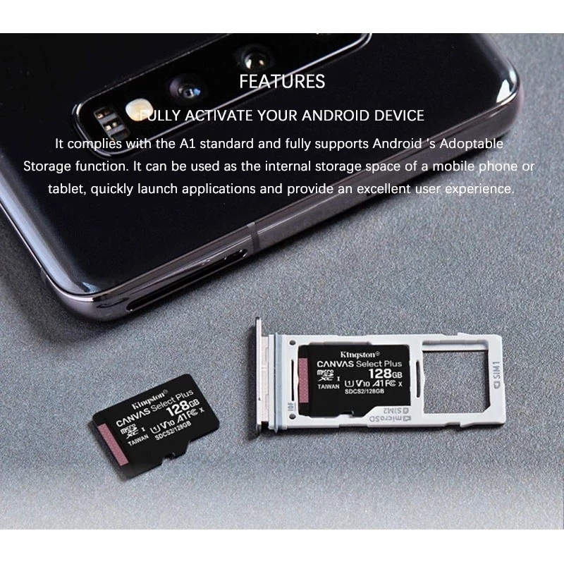 Kingston micro SD Card Canvas Select Plus 128GB 256GB 512GB Memory Card ...