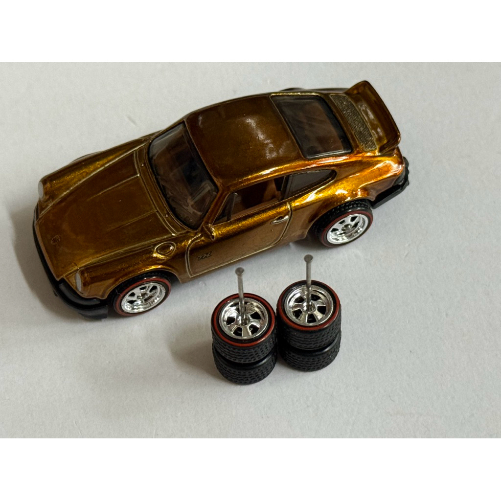 1/64 Scale 5 SPOKE FUCHS Porsche Real Riders Wheels Rims Tires for Hot ...