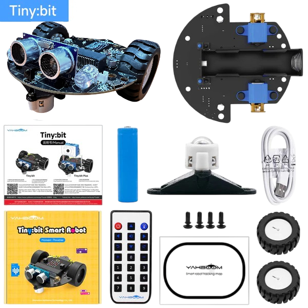 Yahboom Tiny:bit รถหุ่นยนต์อัจฉริยะสำหรับ micro:bit V2 | Shopee Thailand
