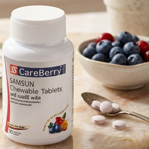 samsun chewable Tablets แคร์ เบอร์รี่ พลัส(ตราแซมซั่น) | Shopee Thailand