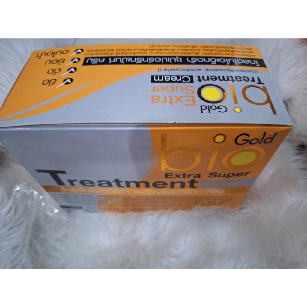 (1กล่องx24ซอง)Gold Bio Extra Super cream Treatment สีทอง | Shopee Thailand