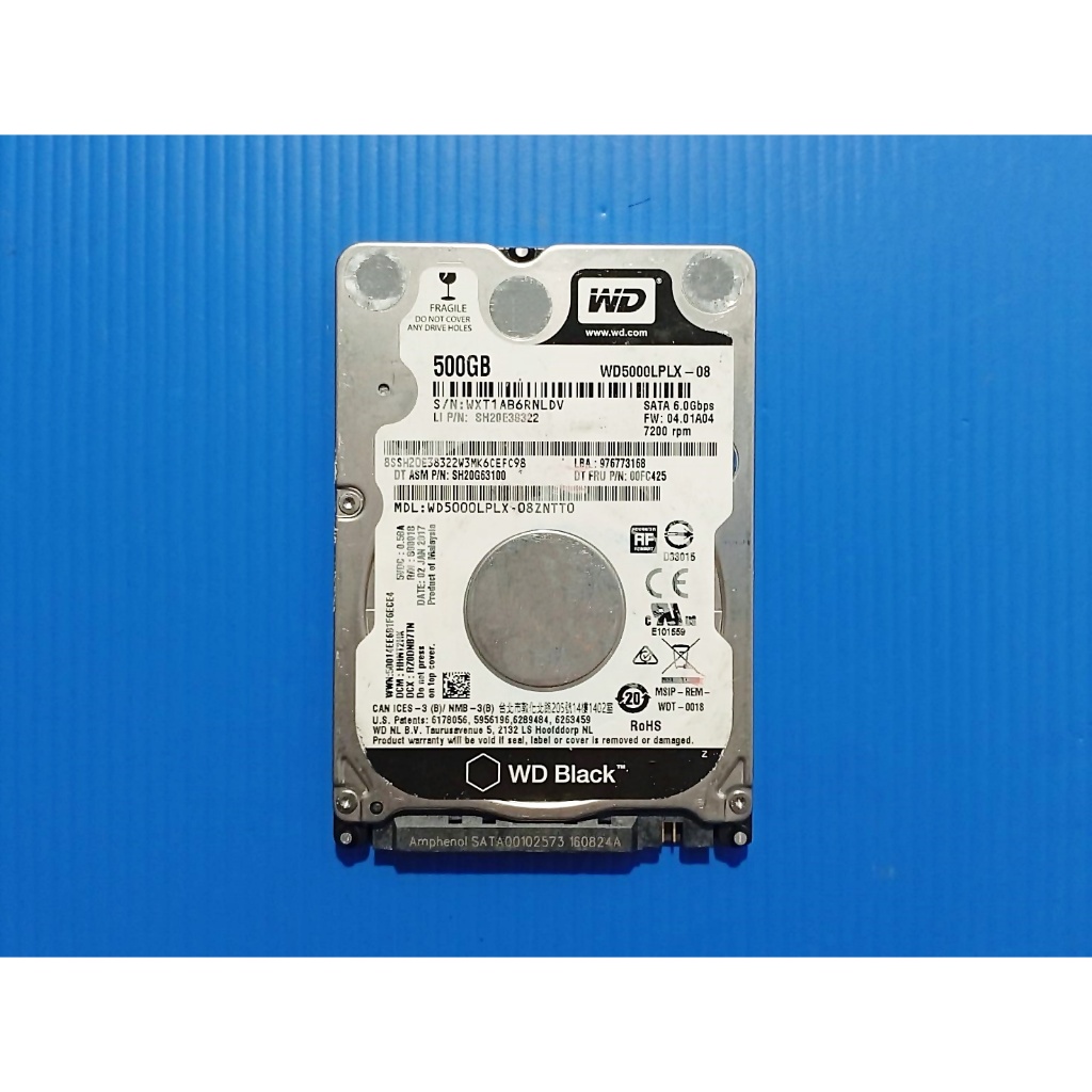 HDD NOTEBOOK WD BLACK 500GB ( ขนาด 2.5 นิ้ว) 7200RPM SATA3 ) รับประกัน ...