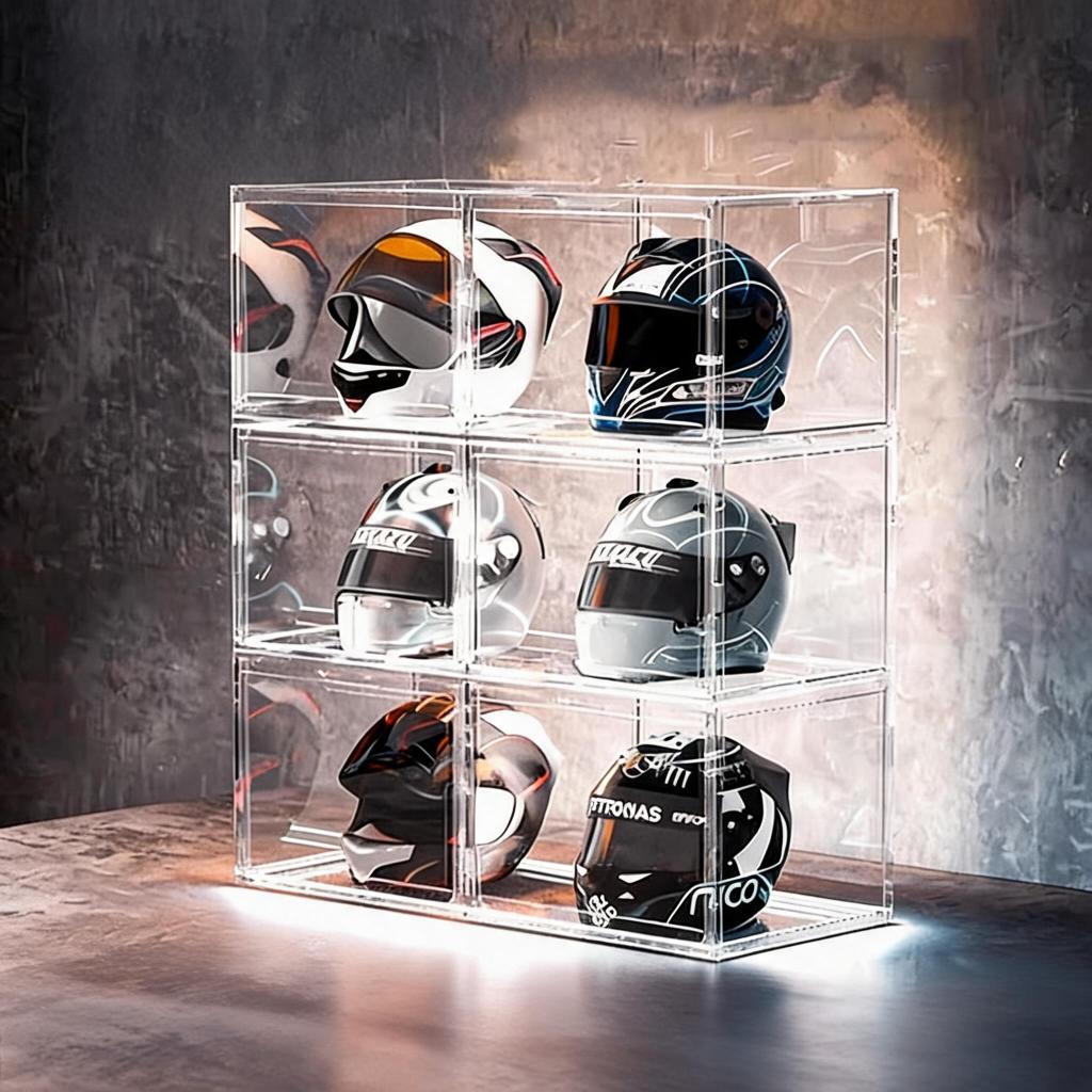 Transparent Extra-large Size Acrylic Helmet Storage Cabinet Handbag ...