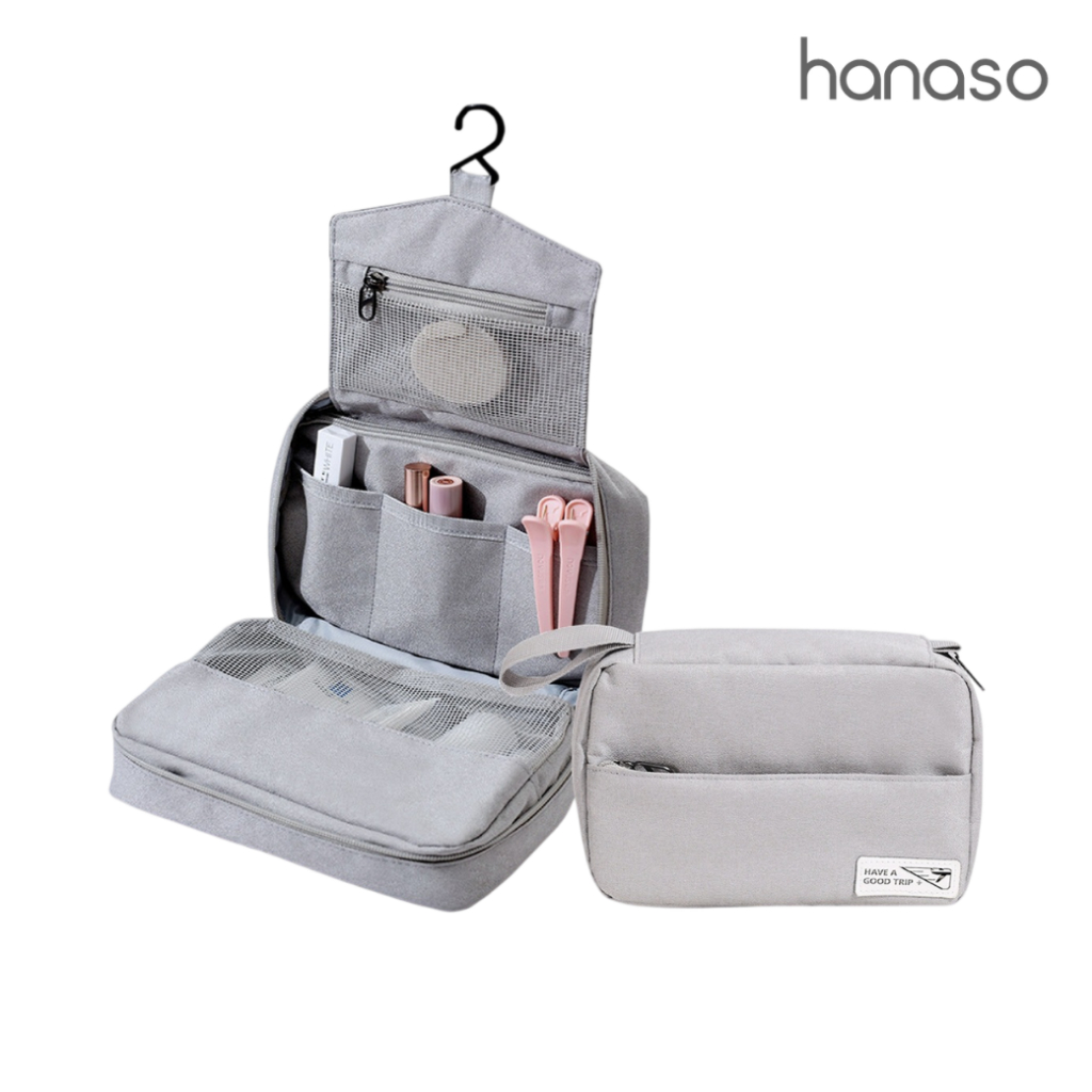 Hanaso กระเป๋าใส่อุปกรณ์อาบน้ำ กระเป๋าแขวน เก็บเครื่องสำอางค์ อุปกรณ์อาบน้ำ gadget สำหรับเดินทาง