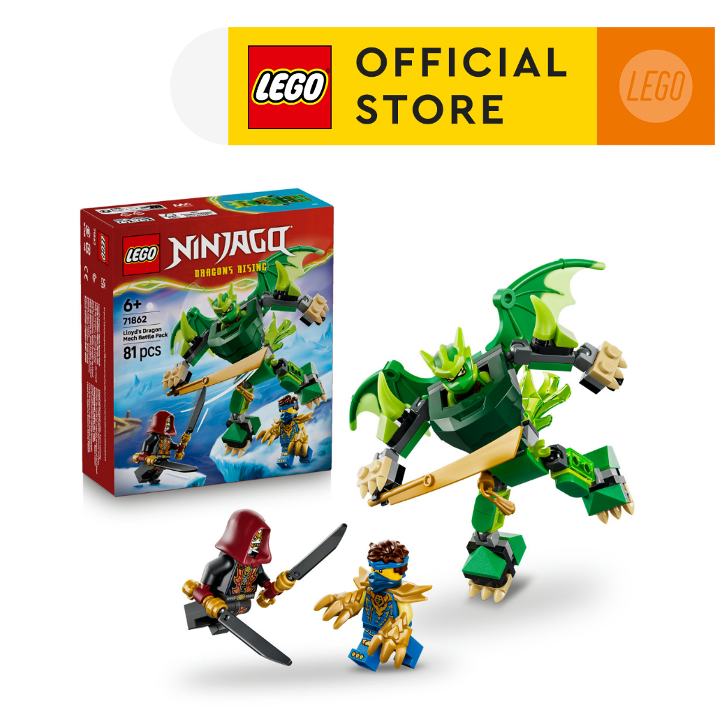 LEGO NINJAGO 71862 Lloyd's Dragon Mech Battle Pack (81 Pieces), Building Blocks, Kids Toy