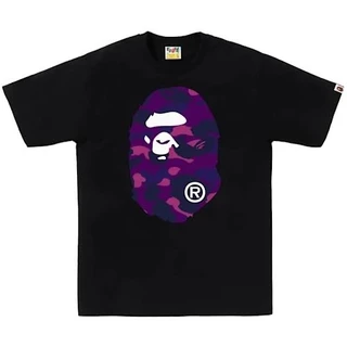 BAPE COLOR CAMO BIG APE HEAD TEE LOGO PURPLE
