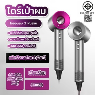 MGX-store  MHL-01  ไดร์เป่าผมอัจฉริยะ หมุนเร็ว110.000 รอบ/นาที ผมแห้งเร็วพิเศษ  ไดร์เป่าผมไอออนปรับลมเย็นลมร้อนได้