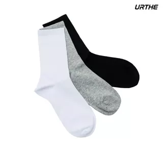 URTHE - ถุงเท้า เเพ็ค 3 คู่ ข้อยาว รุ่น LIGHTWEIGHT CREW SOCKS 3 PACK