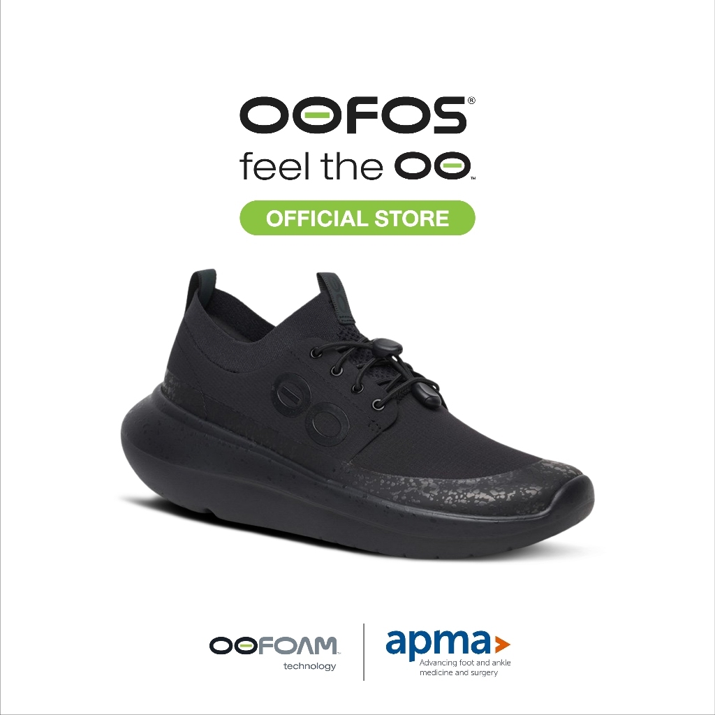 OOFOS Men's Oomy Roam Ripstop ฺBlack รองเท้าเพื่อการฟื้นฟู | Shopee ...