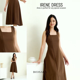 Irene Dress🌷👜〰️ชุดเดรสแขนกุด กระโปรงทรงพริ้ว เรียบหรู ดูดีดูแพง - BSR C.