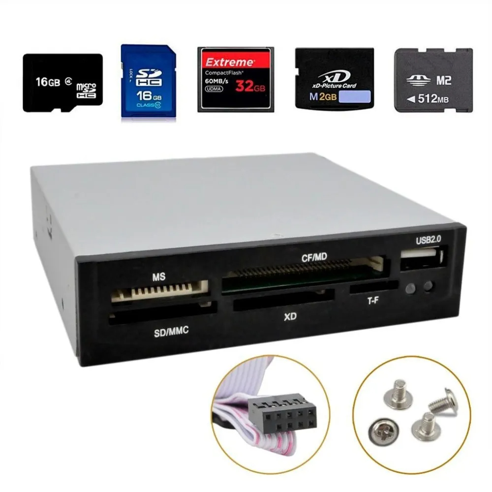 All in1 Desktop Card Reader Internal 3.5 แบบเหล็ก โลหะ แข็งแรง | Shopee ...