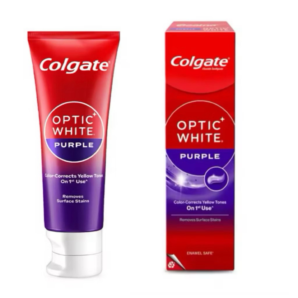 ✅ Colgate Optic White Purple 100g ยาสีฟัน คอลเกต อ๊อพติค ไวท์ เพอร์เพิล 100 กรัม ยาสีฟันคอลเกต