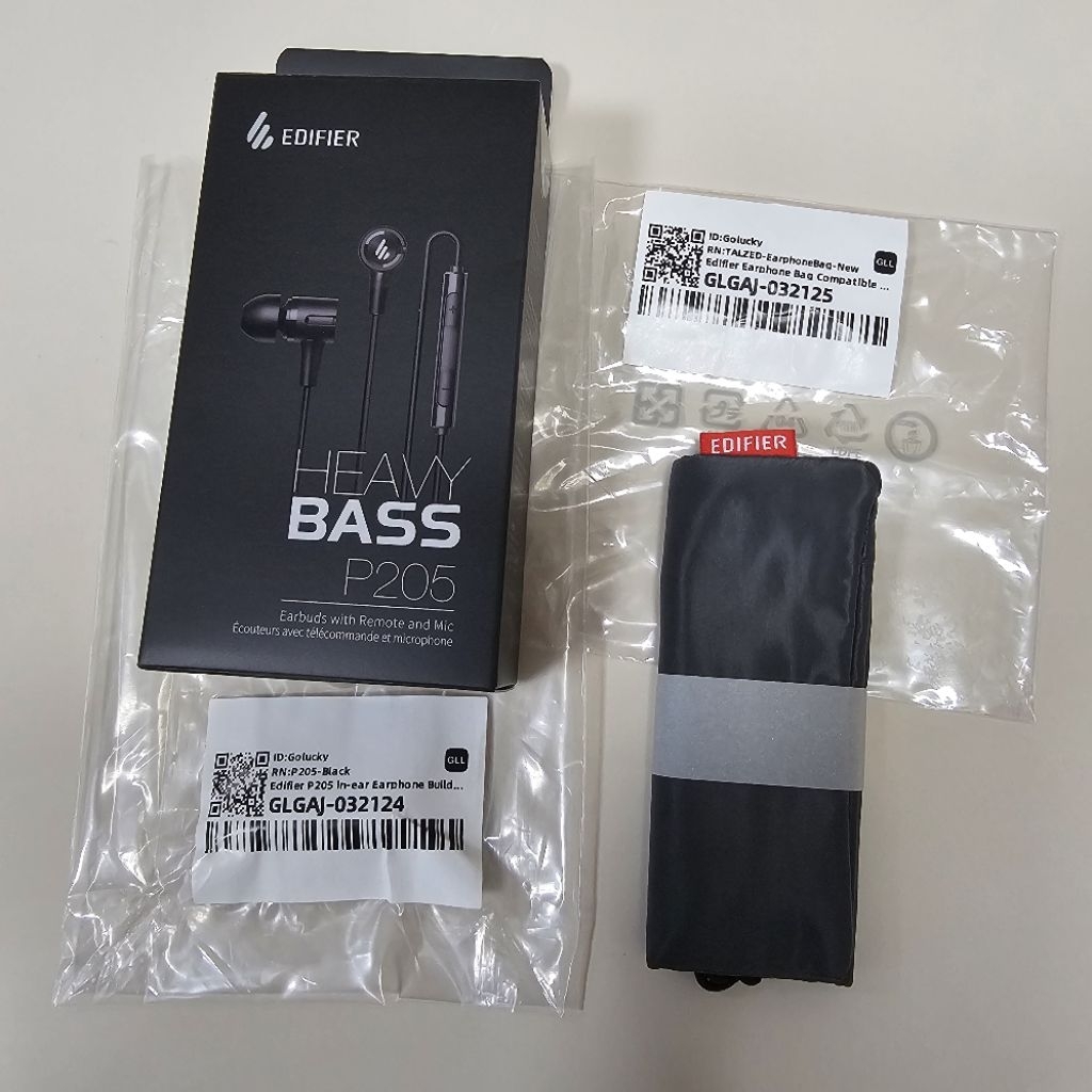 Edifier P205 Heavy Bass Earphone (หูฟังมีไมค์, เสียงเบสแน่น) + พร้อมซอง ...