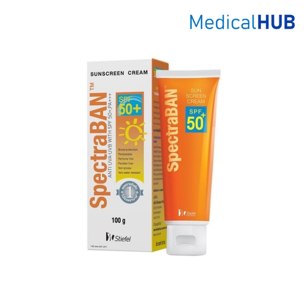 SpectraBAN Sunscreen Cream Anit UVA-UVB SPF50+ PA+++ สเปคตร้าแบน ครีม ...