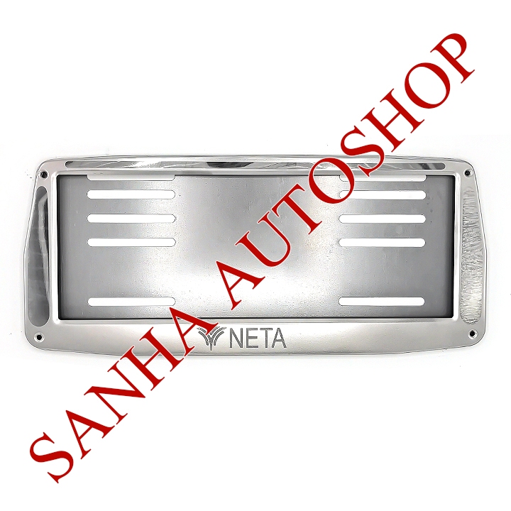 กรอบป้ายทะเบียนสแตนเลส โลโก้ Neta ทรงสี่เหลี่ยมคางหมู | Shopee Thailand