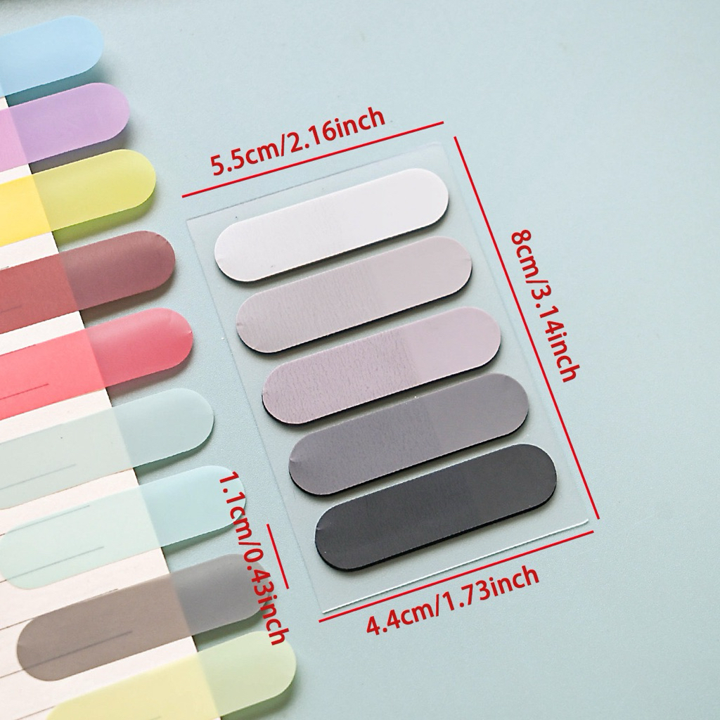 Index Sticky Plastic Finger สติ๊กเกอร์หลายสี ทรงมน แบบพลาสติก 5 สี ...