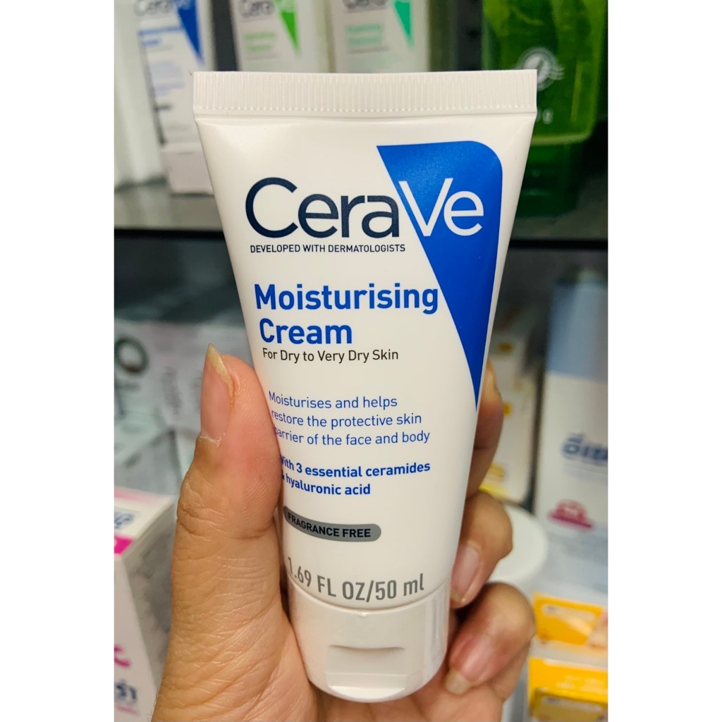 เซราวี CERAVE Moisturising Cream ครีมบำรุงผิวหน้าและผิวกาย สำหรับผิวแห้ง-แห้งมาก ขนาด 50g.