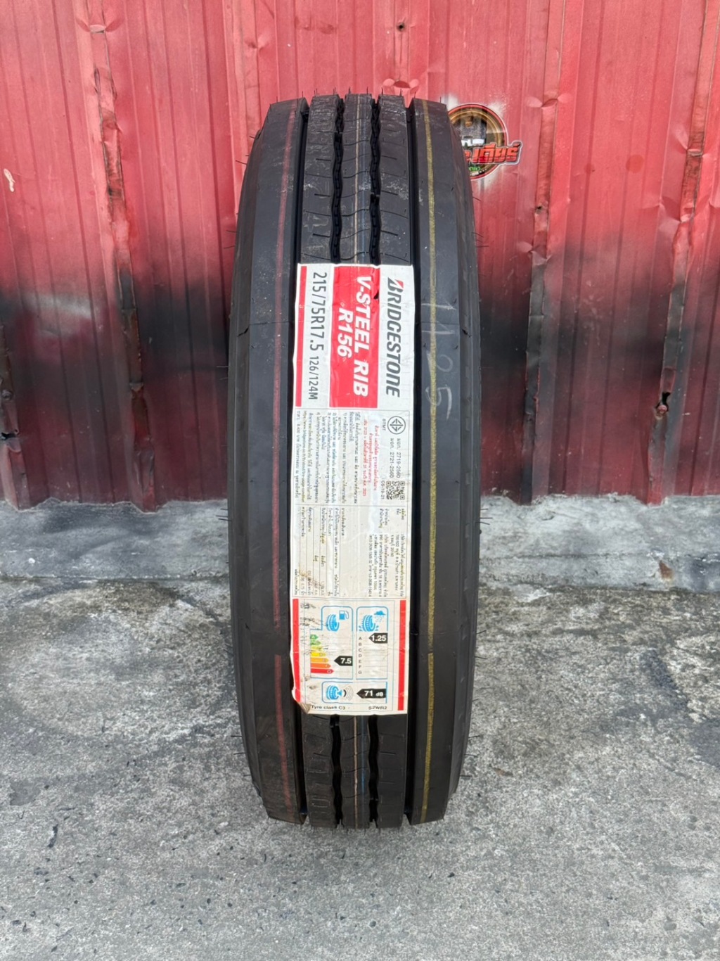ยางบรรทุกบริสโตน Bridgestone รุ่น V-STEEL RIB R156 ขนาด 215/75R17.5 ยาง ...