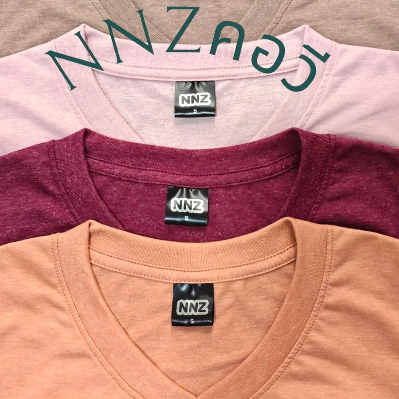 NNZ เสื้อยืด ผ้าโครตนุ่ม ไม่ต้องรีด คอวี มีหลายสีให้เลือก | Shopee Thailand
