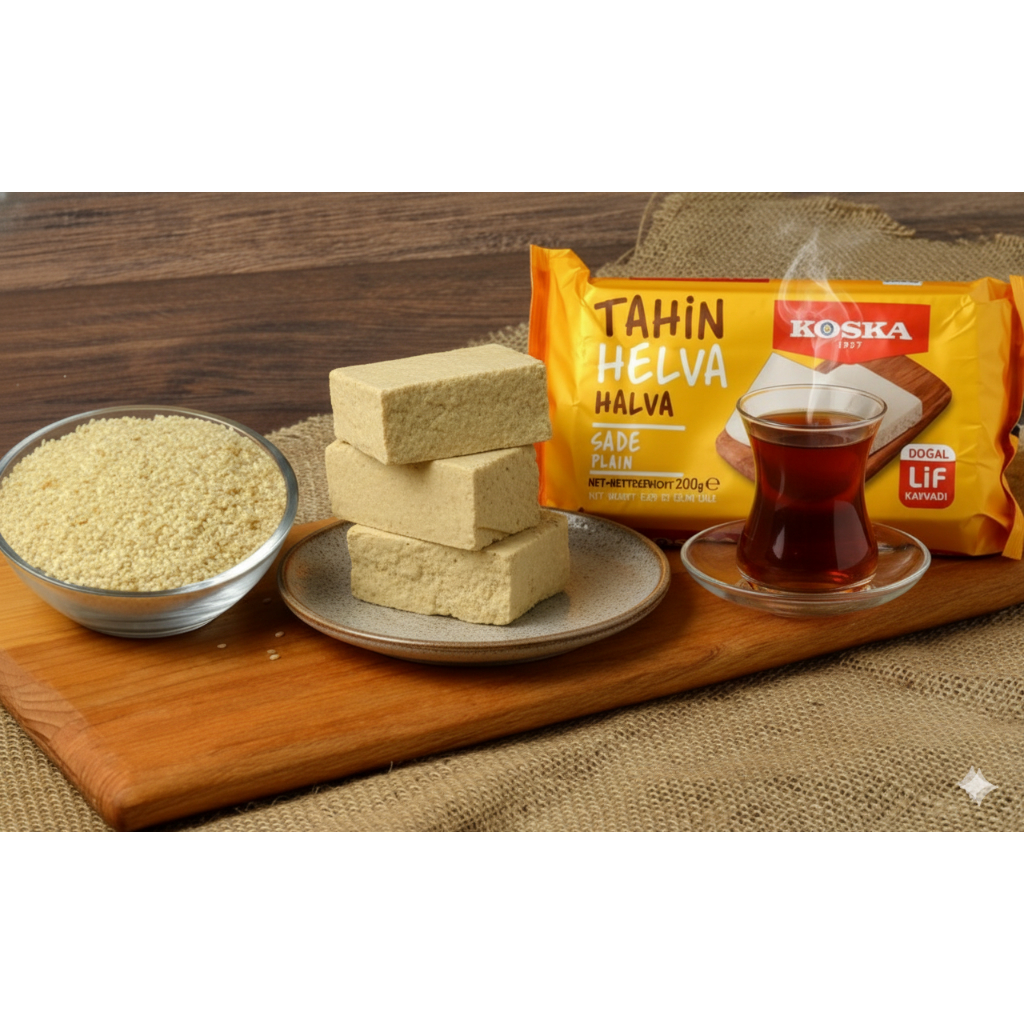 Turkish Helva 200g ขนมฮาลวาแท้จากตุรกี รสคลาสสิค งาดำบดเนื้อนุ่ม หอม ...