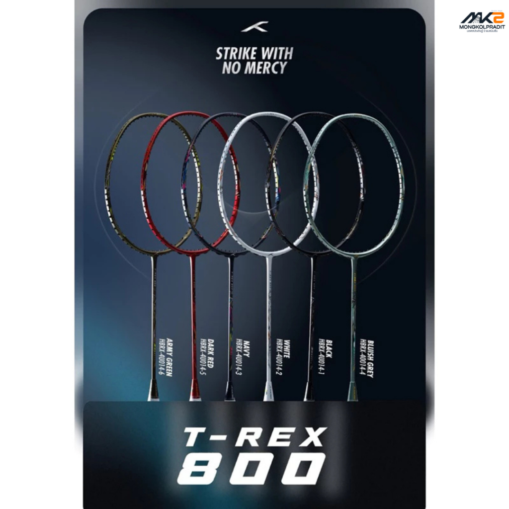 ไม้แบด Hundred รุ่น T-rex 800👿กัดให้จมเขี้ยว ด้วยพลังแห่ง T-REX Racket ...
