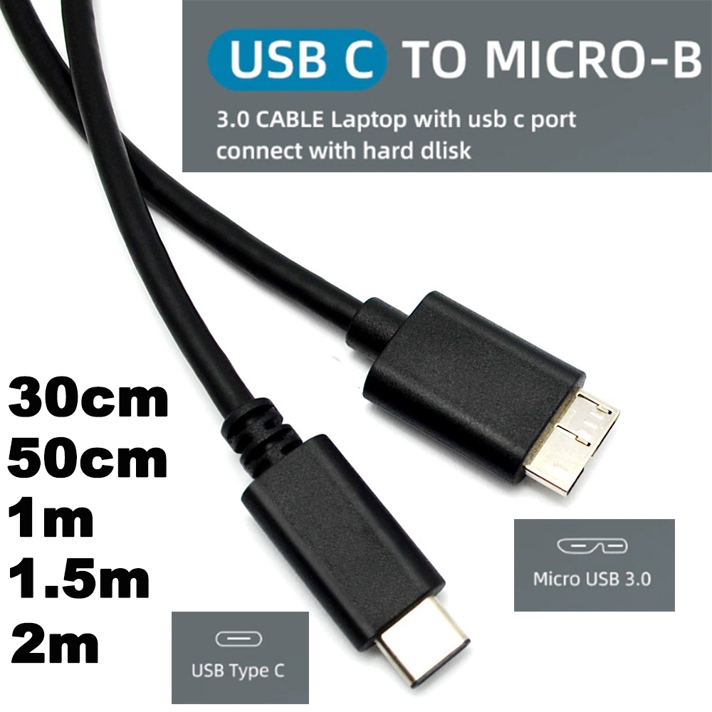 สาย USB 3.1 Type C to Mircro B Cable Male To Male Micro USB Connector ...