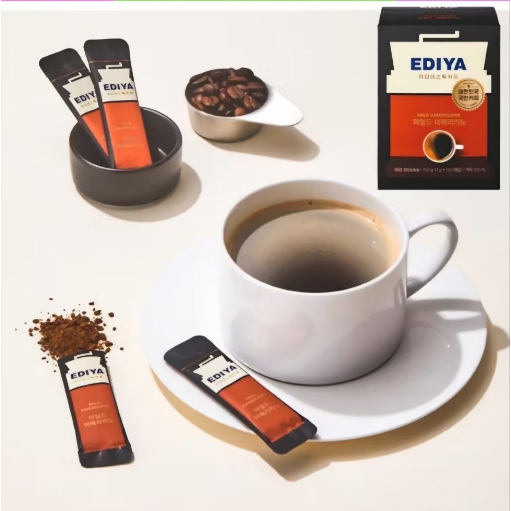 Ediya Original Americano กาแฟเจ้าดังจากเกาหลี แบ่งขายต่อซอง | Shopee ...