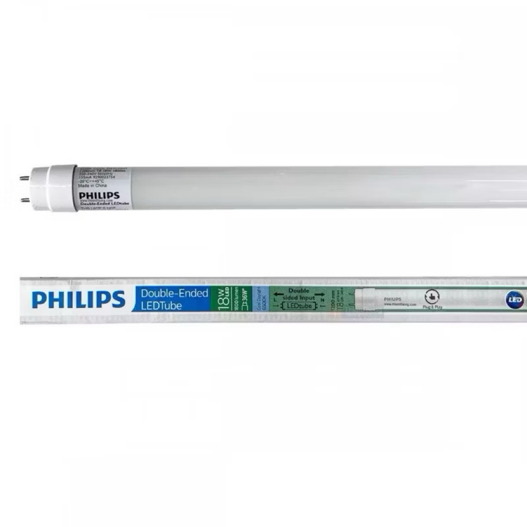 Philips หลอดไฟนีออน ฟิลิปส์ Double-Ended LED T8 ขนาด 18W แสงขาว 6500K ...