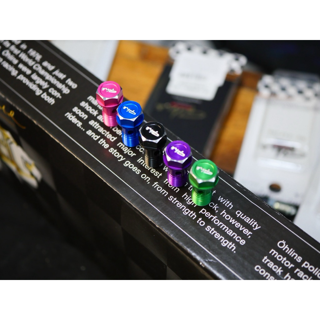 น็อตน้ำมันเบรคแต่ง GH Racing เกลียว 1.0 (งาน CNC อลูมีเนียม) | Shopee ...